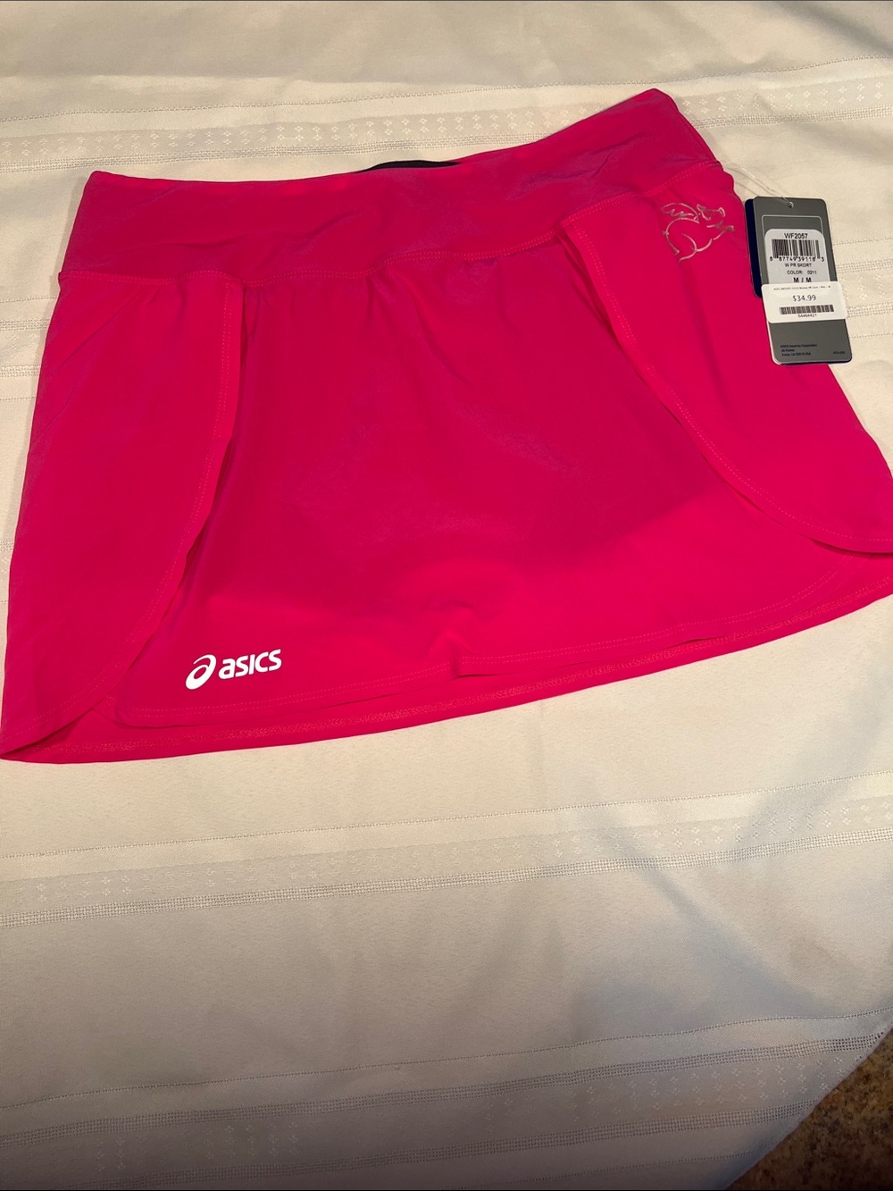 Asics Bright Pink Athletic Skort Size Medium NWT Flying Pig logo 🐷